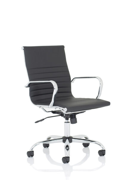 OE - Nola Black Leather Executive Office Chair with Arms