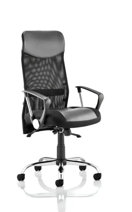 Vegas High Back Black Executive Office Chair with Arms
